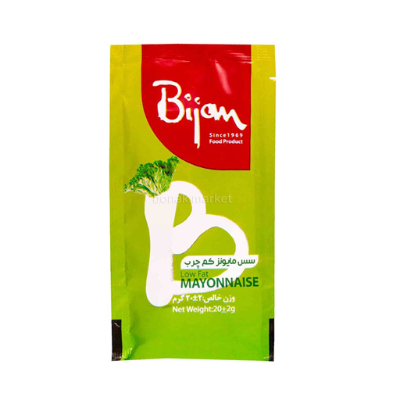 سس مایونز کم چرب تک نفره  بیژن 20 گرم